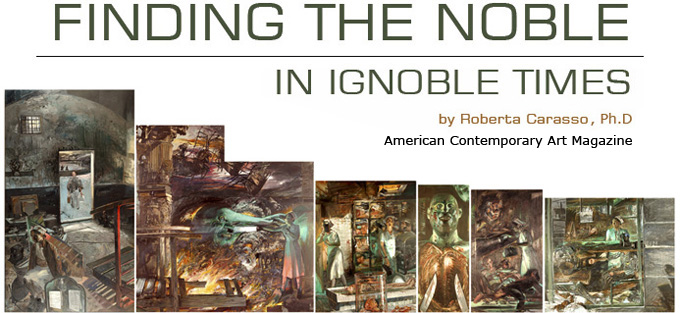 "Entering Darkness: Dorothy Wahlstrom, Nurse At Dachau," 1945, 2001, oil On Canvas, 130”x387” inches (six panel) "Entering Darkness: Dorothy Wahlstrom, Nurse At Dachau," 1945, 2001, oil On Canvas, 130”x387” inches (six panel)